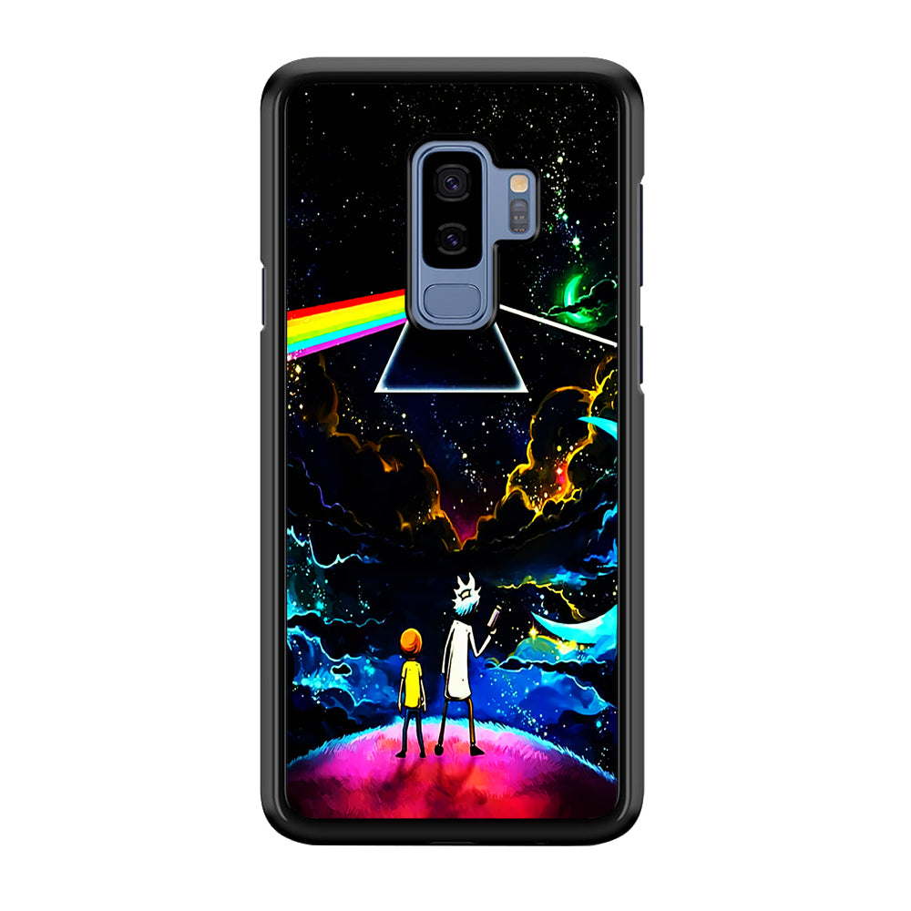 Rick and Morty Triangle Painting Samsung Galaxy S9 Plus Case-Phone Case-Rubber Black (2D Case)-Altracase