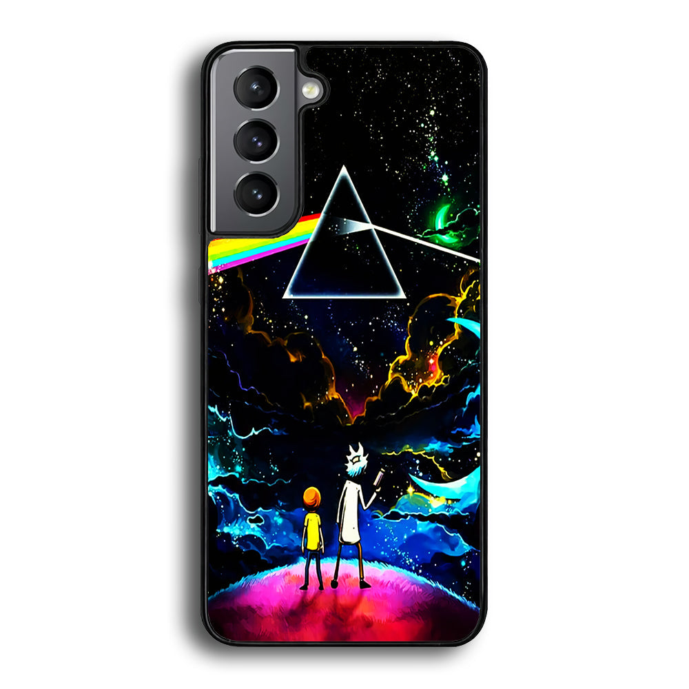 Rick and Morty Triangle Painting Samsung Galaxy S24 Plus Case-Phone Case-Rubber Black (2D Case)-Altracase
