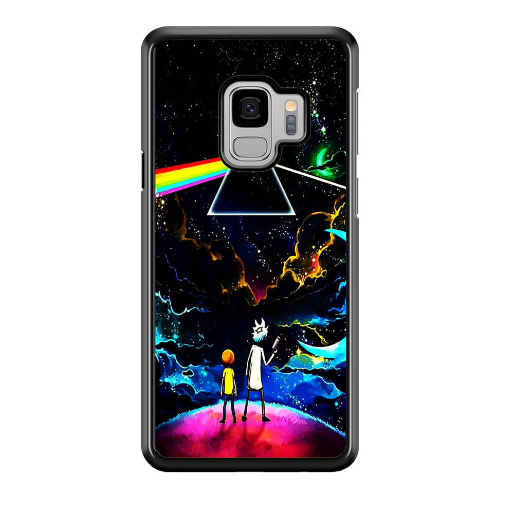 Rick and Morty Triangle Painting Samsung Galaxy S9 Case-Phone Case-Rubber Black (2D Case)-Altracase