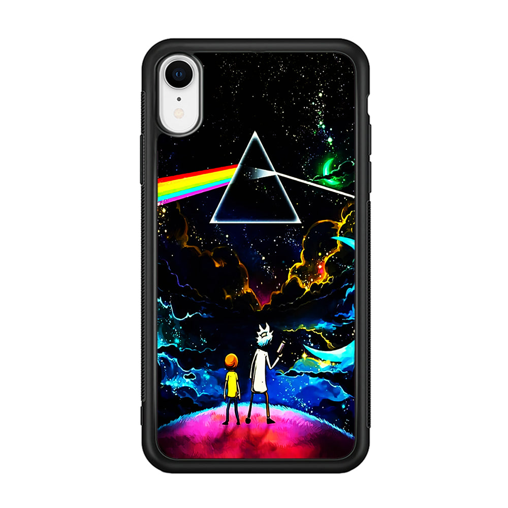 Rick and Morty Triangle Painting iPhone XR Case-Phone Case-Rubber Black (2D Case)-Altracase