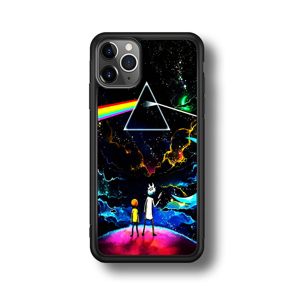 Rick and Morty Triangle Painting iPhone 11 Pro Max Case-Phone Case-Rubber Black (2D Case)-Altracase