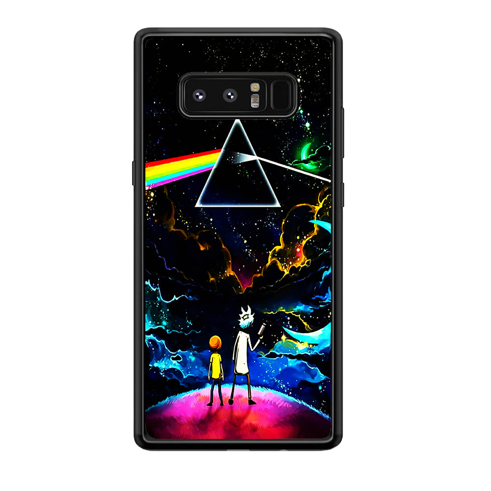 Rick and Morty Triangle Painting Samsung Galaxy Note 8 Case-Phone Case-Rubber Black (2D Case)-Altracase