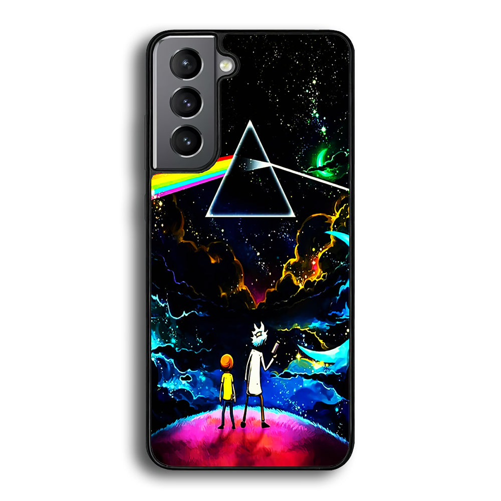 Rick and Morty Triangle Painting Samsung Galaxy S21 Plus Case-Phone Case-Rubber Black (2D Case)-Altracase