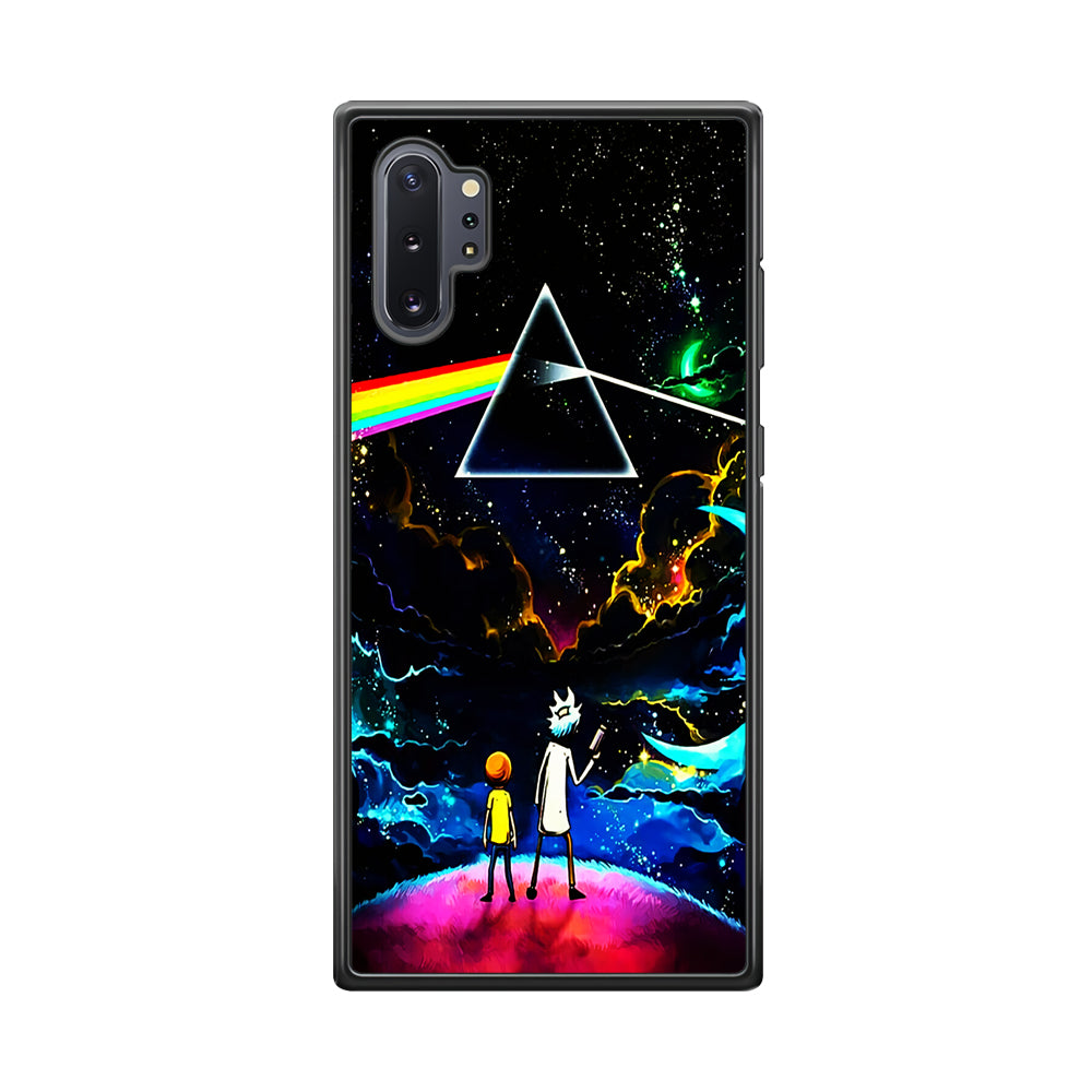 Rick and Morty Triangle Painting Samsung Galaxy Note 10 Plus Case-Phone Case-Rubber Black (2D Case)-Altracase