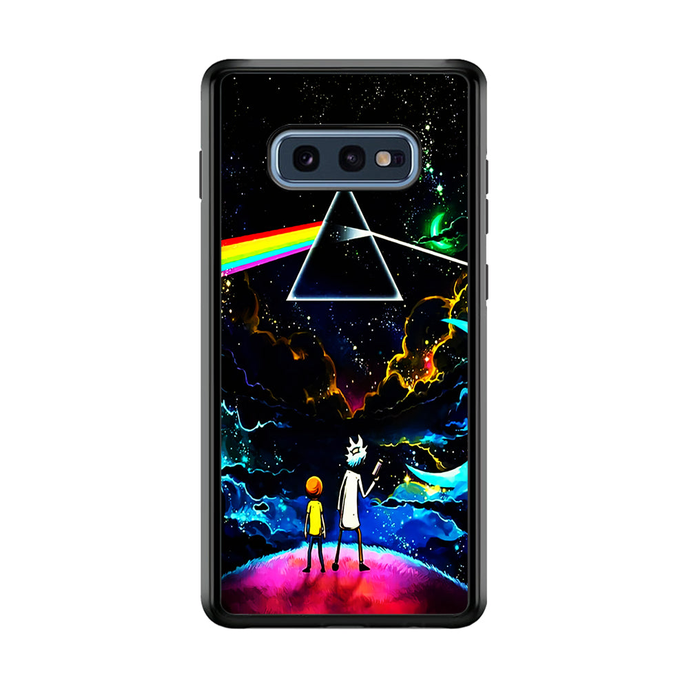 Rick and Morty Triangle Painting Samsung Galaxy S10E Case-Phone Case-Rubber Black (2D Case)-Altracase