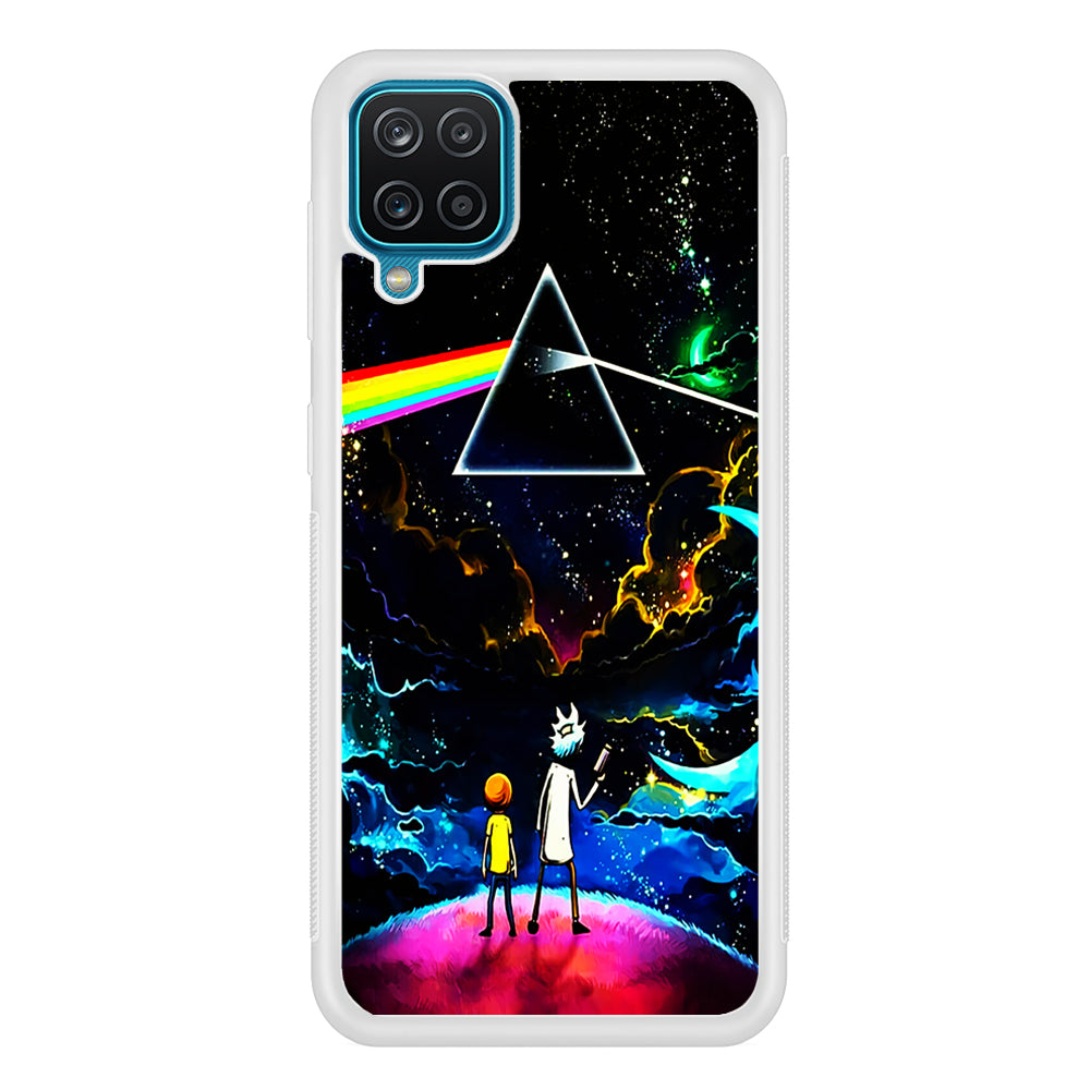 Rick and Morty Triangle Painting Samsung Galaxy A12 Case-Phone Case-Rubber White (2D Case)-Altracase