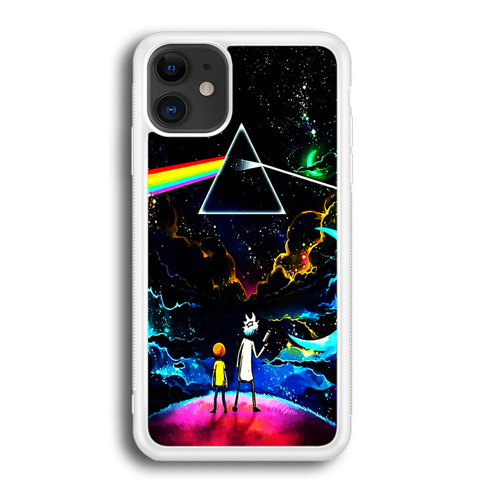 Rick and Morty Triangle Painting iPhone 12 Case-Phone Case-Rubber White (2D Case)-Altracase
