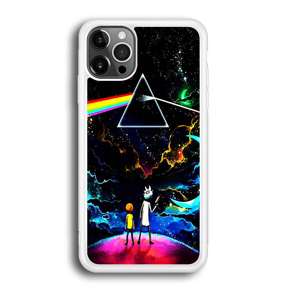 Rick and Morty Triangle Painting iPhone 12 Pro Max Case-Phone Case-Rubber White (2D Case)-Altracase