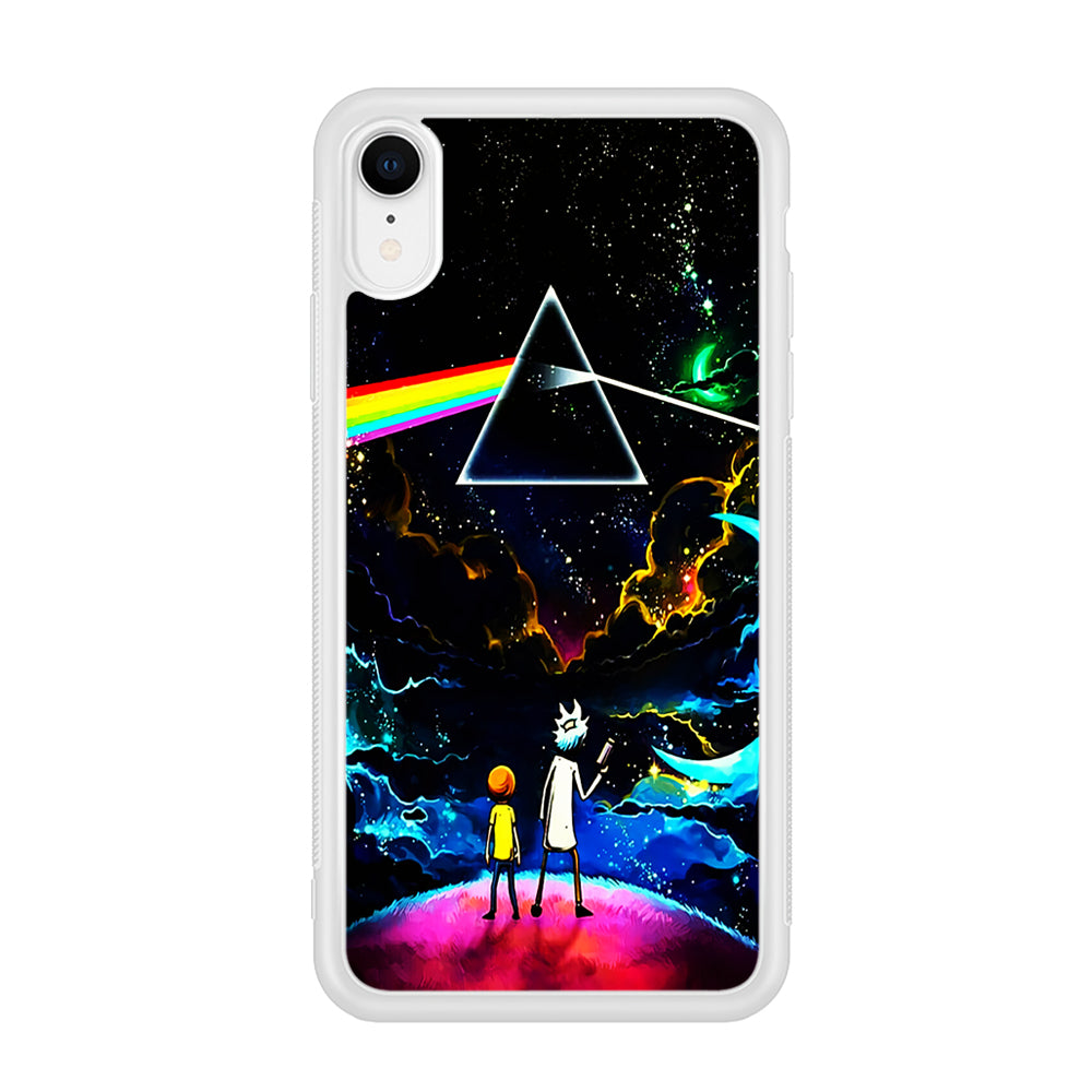 Rick and Morty Triangle Painting iPhone XR Case-Phone Case-Rubber White (2D Case)-Altracase