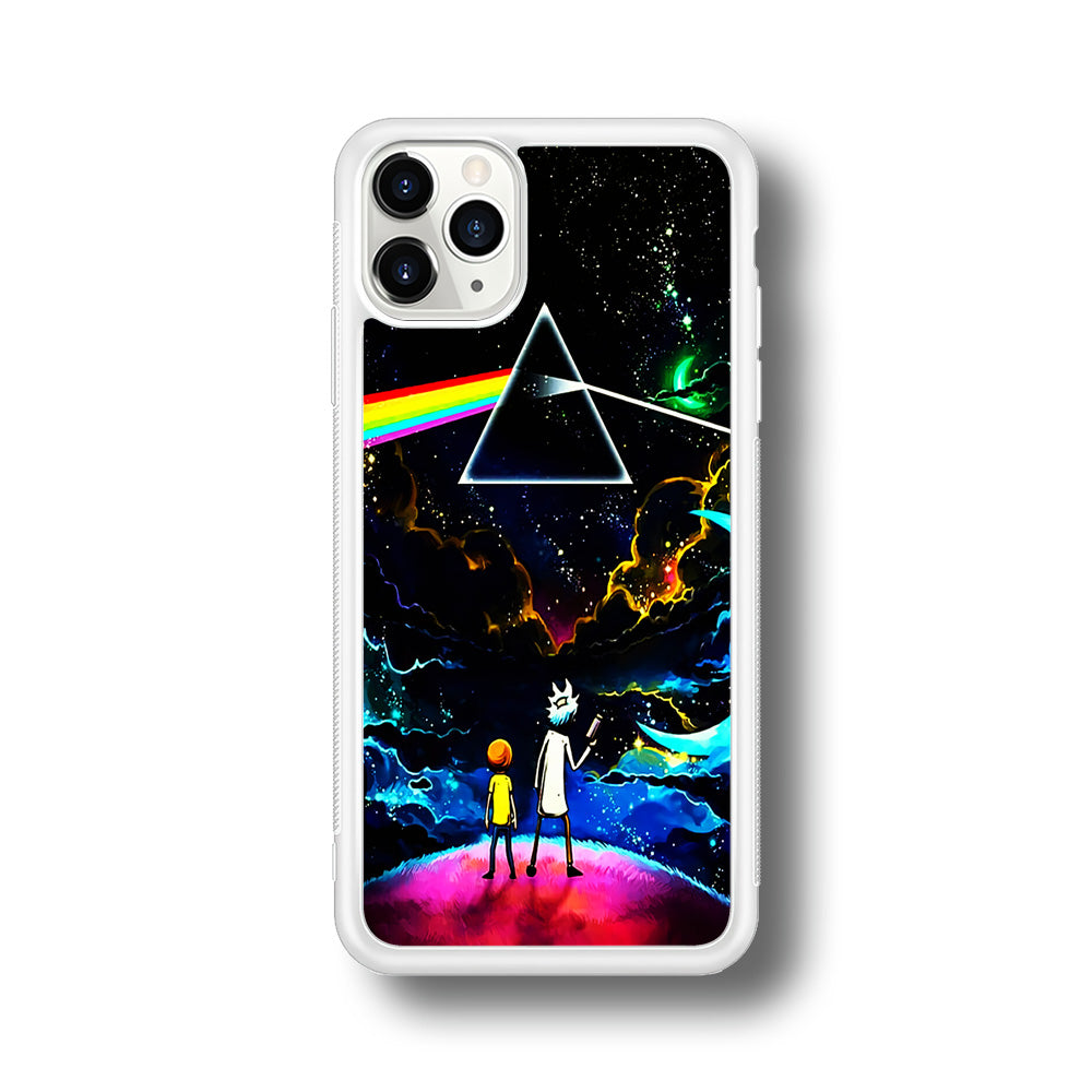 Rick and Morty Triangle Painting iPhone 11 Pro Case-Phone Case-Rubber White (2D Case)-Altracase