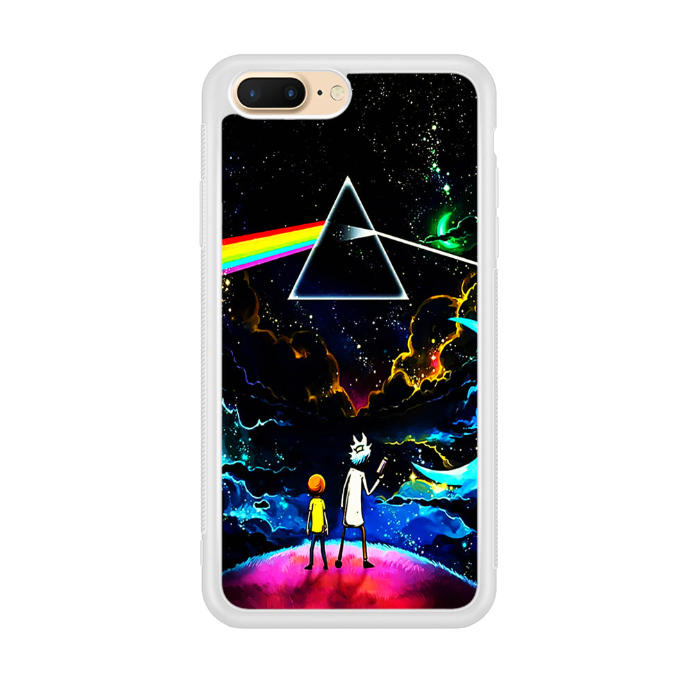 Rick and Morty Triangle Painting iPhone 8 Plus Case-Phone Case-Rubber White (2D Case)-Altracase