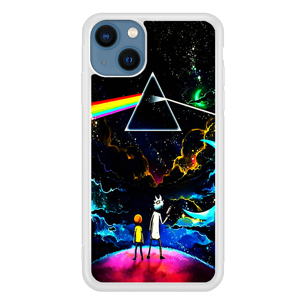 Rick and Morty Triangle Painting iPhone 13 Case-Phone Case-Rubber White (2D Case)-Altracase
