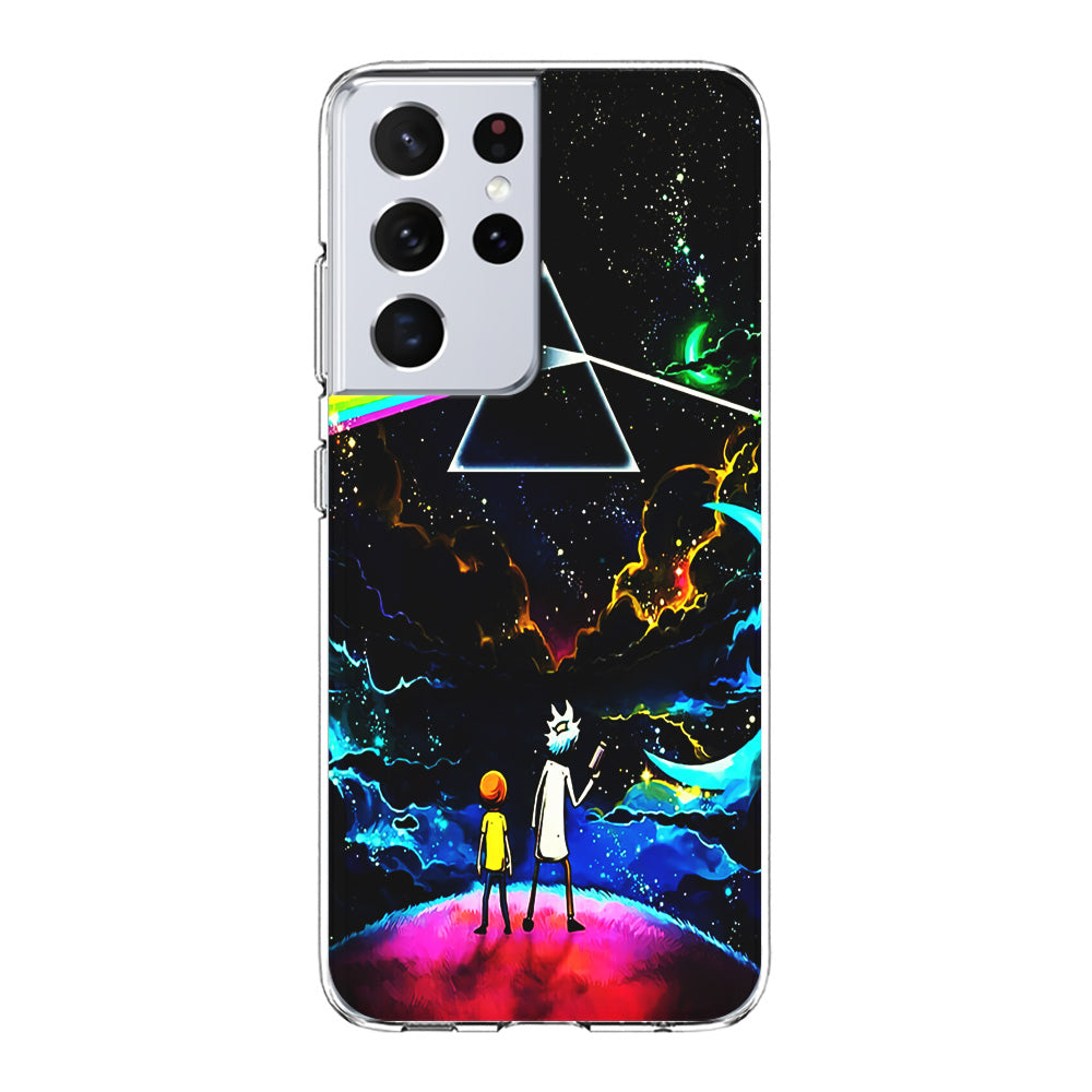 Rick and Morty Triangle Painting Samsung Galaxy S21 Ultra Case-Phone Case-Clear Soft Case-Altracase