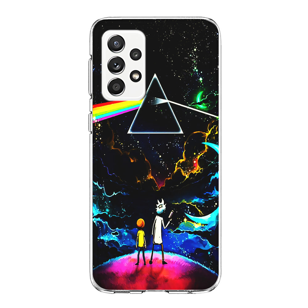 Rick and Morty Triangle Painting Samsung Galaxy A72 Case-Phone Case-Clear Soft Case-Altracase