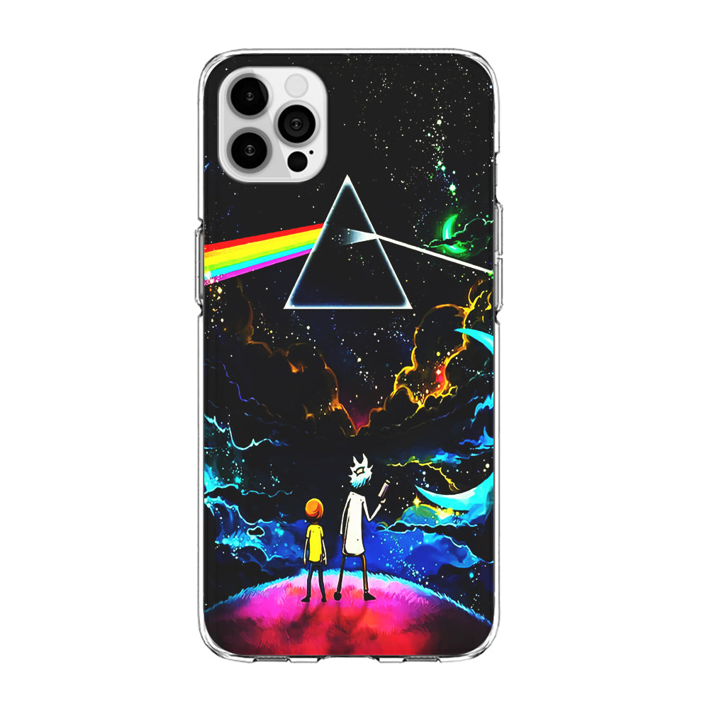 Rick and Morty Triangle Painting iPhone 14 Pro Max Case-Phone Case-Clear Soft Case-Altracase