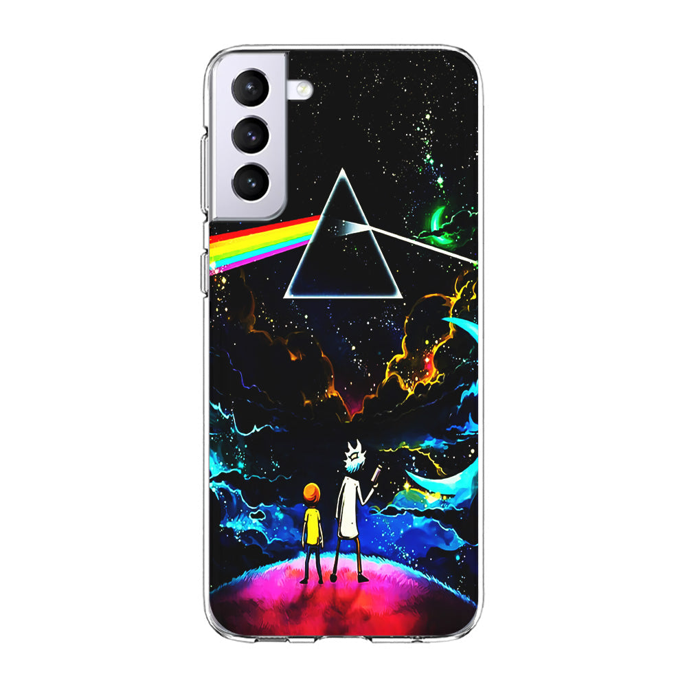 Rick and Morty Triangle Painting Samsung Galaxy S24 Case-Phone Case-Clear Soft Case-Altracase