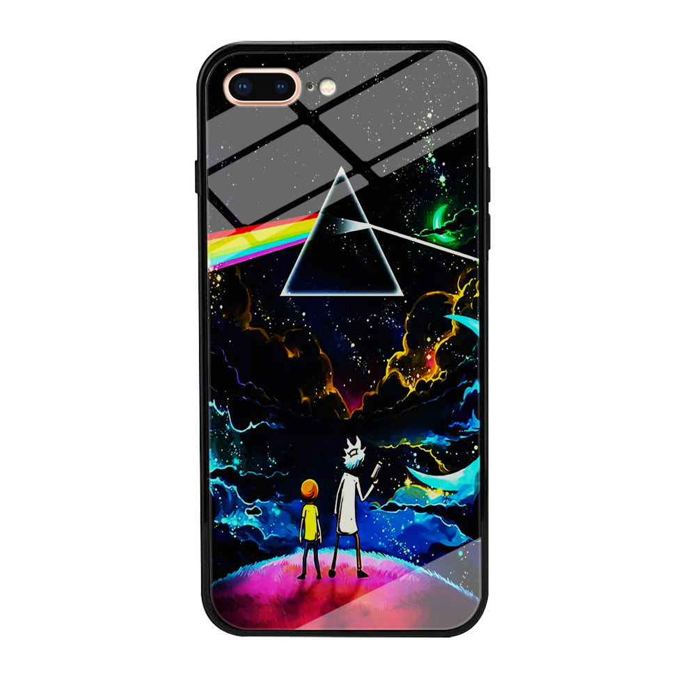 Rick and Morty Triangle Painting iPhone 8 Plus Case-Phone Case-Tempered Glass Case-Altracase