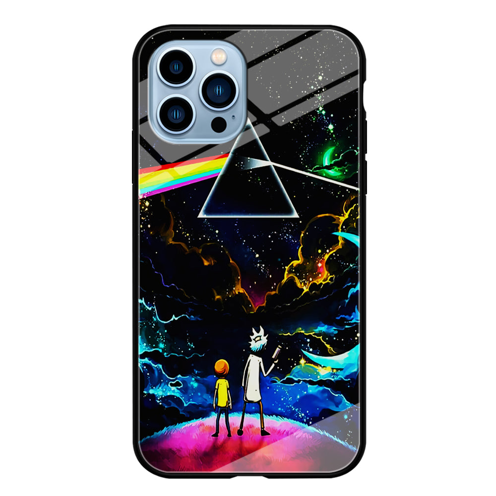Rick and Morty Triangle Painting iPhone 15 Pro Max Case-Phone Case-Tempered Glass Case-Altracase