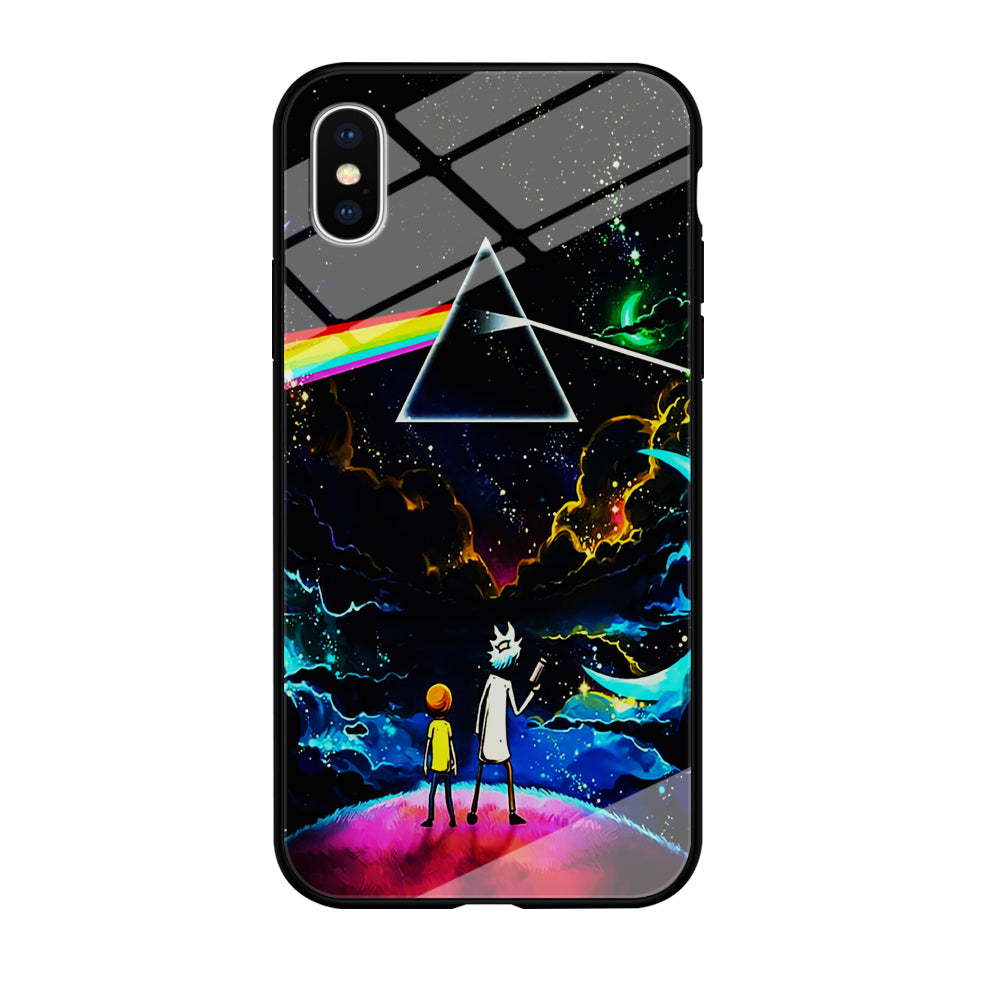 Rick and Morty Triangle Painting iPhone X Case-Phone Case-Tempered Glass Case-Altracase