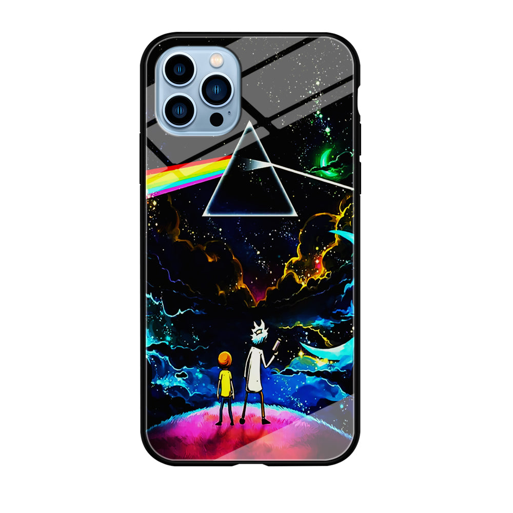 Rick and Morty Triangle Painting iPhone 12 Pro Max Case-Phone Case-Tempered Glass Case-Altracase