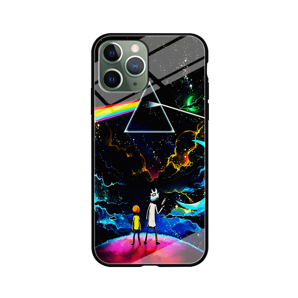 Rick and Morty Triangle Painting iPhone 11 Pro Max Case-Phone Case-Tempered Glass Case-Altracase