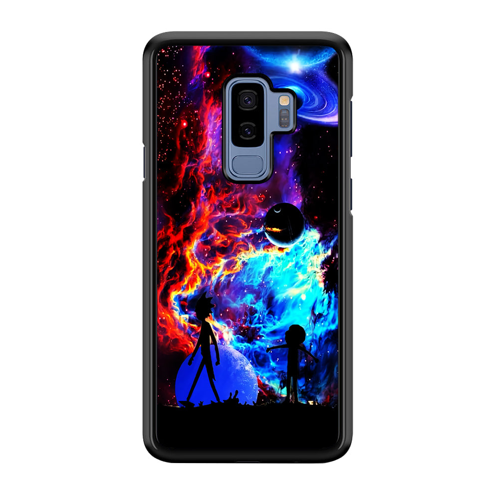 Rick and Morty Wonderful Galaxy Samsung Galaxy S9 Plus Case-Phone Case-Rubber Black (2D Case)-Altracase