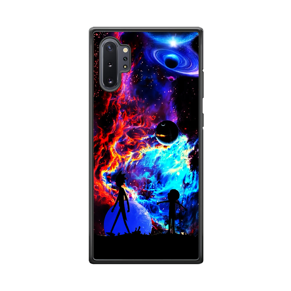 Rick and Morty Wonderful Galaxy Samsung Galaxy Note 10 Plus Case-Phone Case-Rubber Black (2D Case)-Altracase
