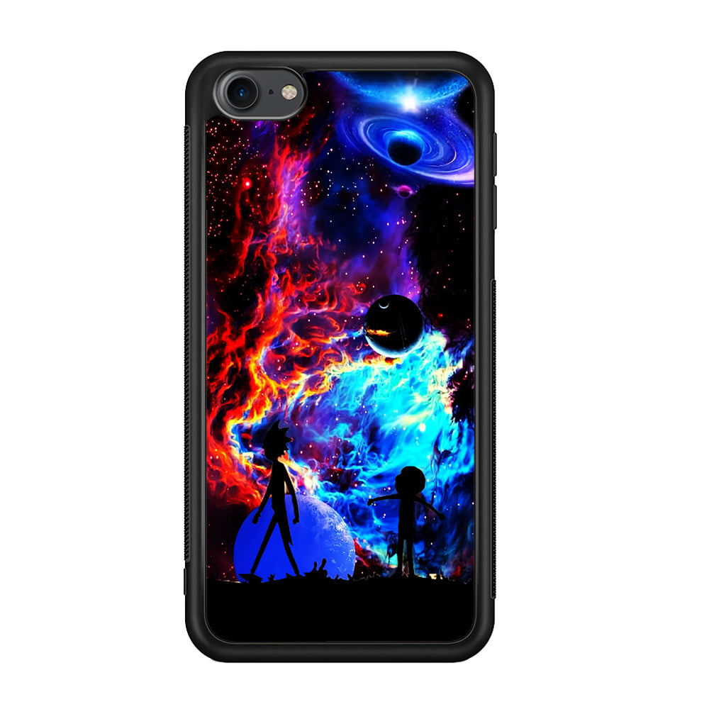Rick and Morty Wonderful Galaxy iPod Touch 6 Case-Phone Case-Rubber Black (2D Case)-Altracase