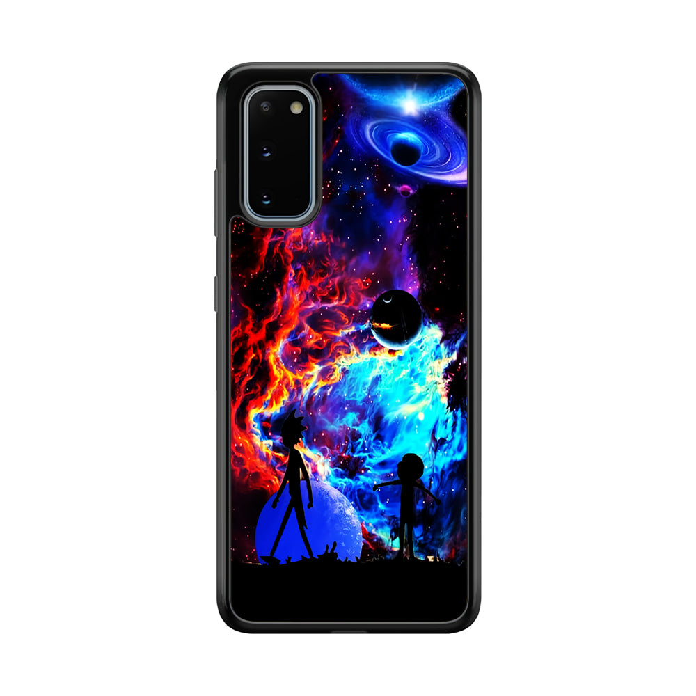 Rick and Morty Wonderful Galaxy Samsung Galaxy S20 Case-Phone Case-Rubber Black (2D Case)-Altracase