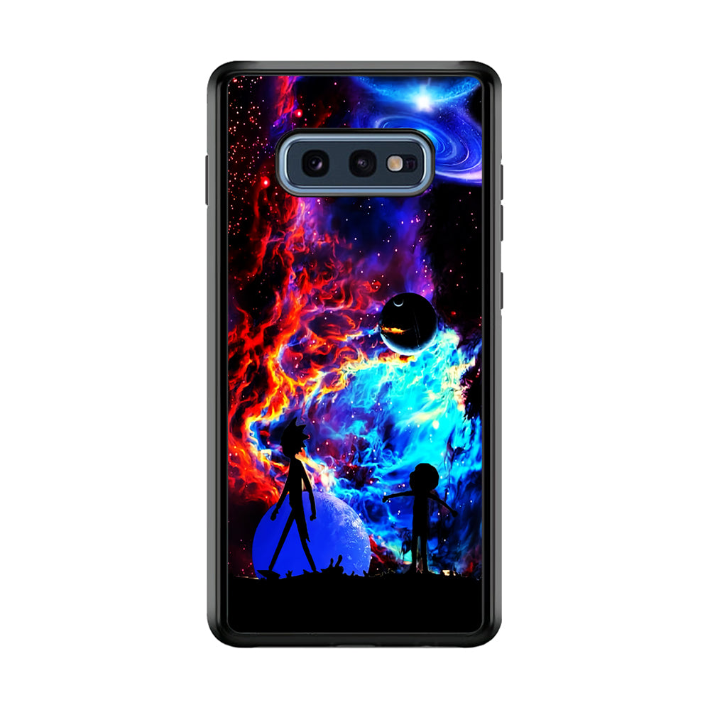 Rick and Morty Wonderful Galaxy Samsung Galaxy S10E Case-Phone Case-Rubber Black (2D Case)-Altracase