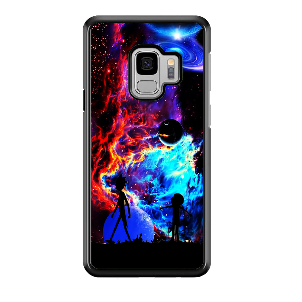 Rick and Morty Wonderful Galaxy Samsung Galaxy S9 Case-Phone Case-Rubber Black (2D Case)-Altracase