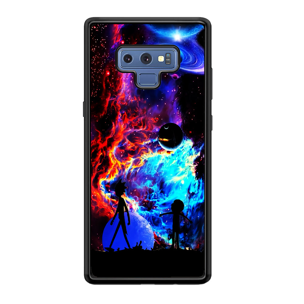 Rick and Morty Wonderful Galaxy Samsung Galaxy Note 9 Case-Phone Case-Rubber Black (2D Case)-Altracase