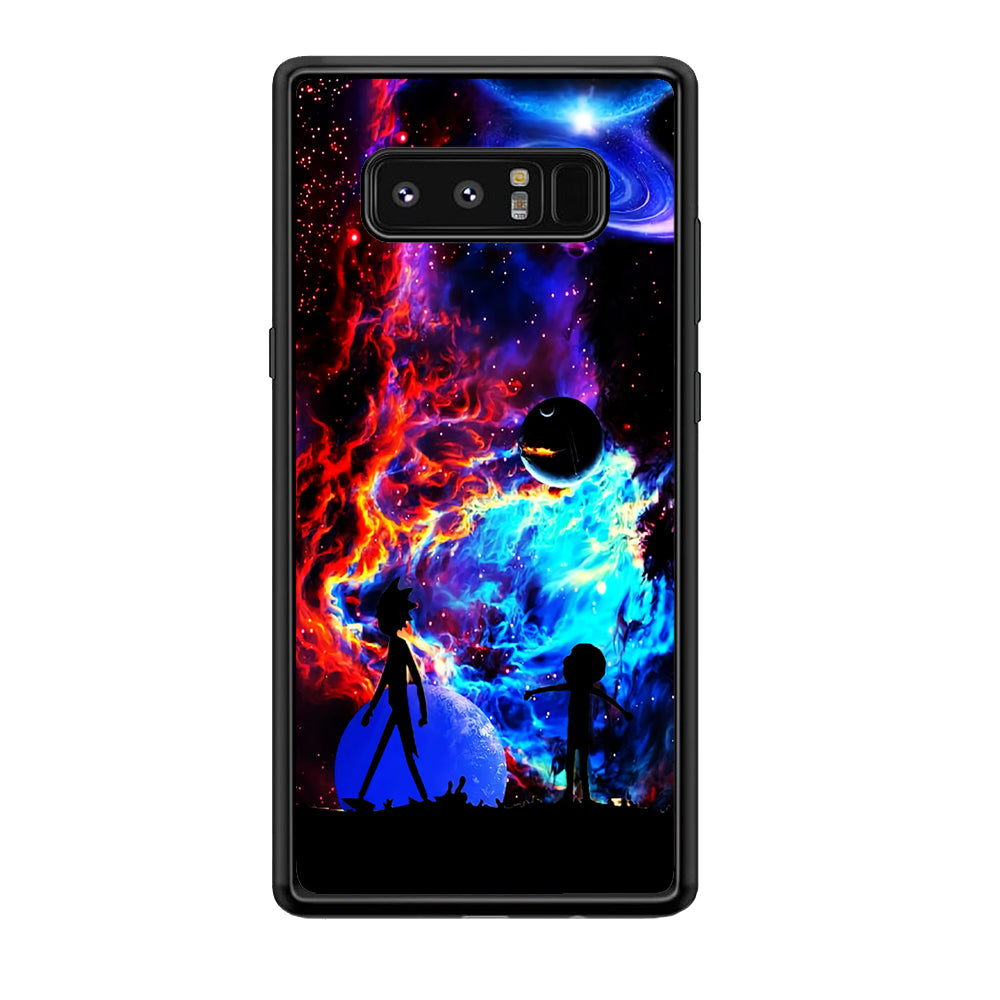 Rick and Morty Wonderful Galaxy Samsung Galaxy Note 8 Case-Phone Case-Rubber Black (2D Case)-Altracase
