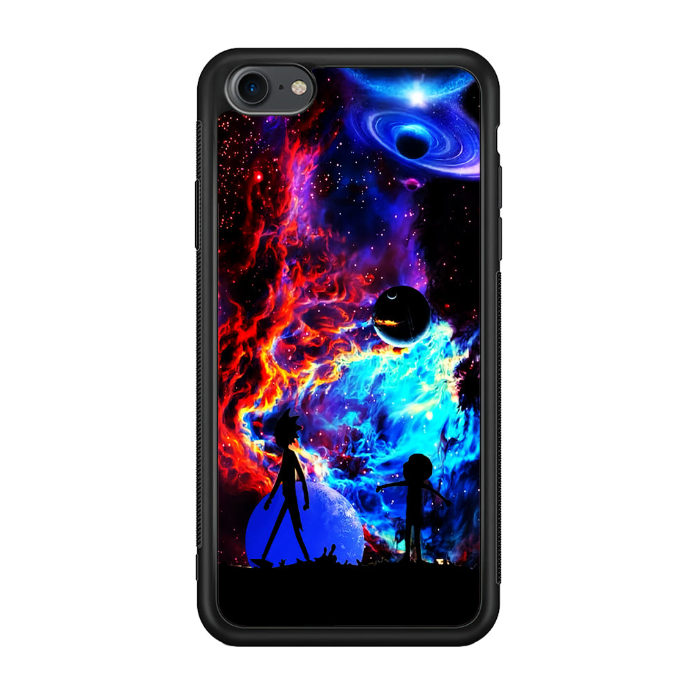 Rick and Morty Wonderful Galaxy iPhone 8 Case-Phone Case-Rubber Black (2D Case)-Altracase