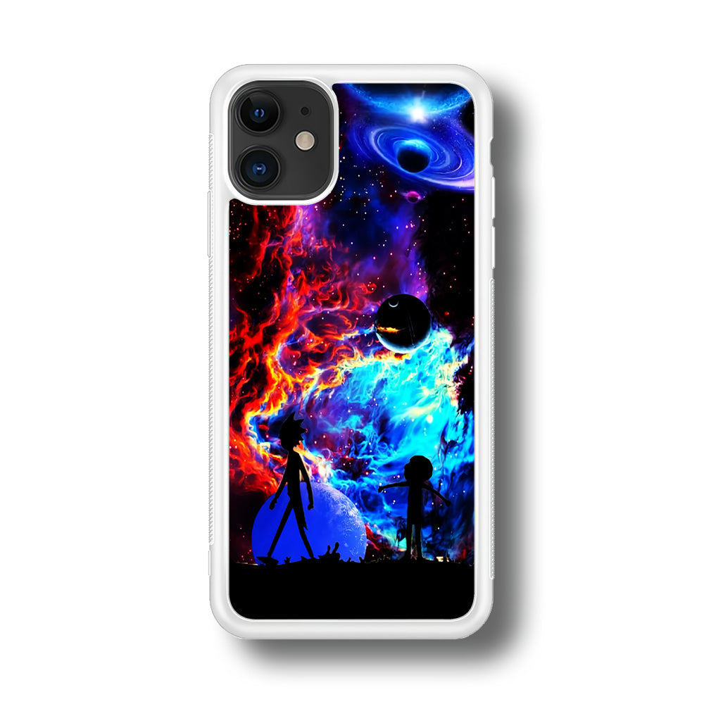Rick and Morty Wonderful Galaxy iPhone 11 Case-Phone Case-Rubber White (2D Case)-Altracase