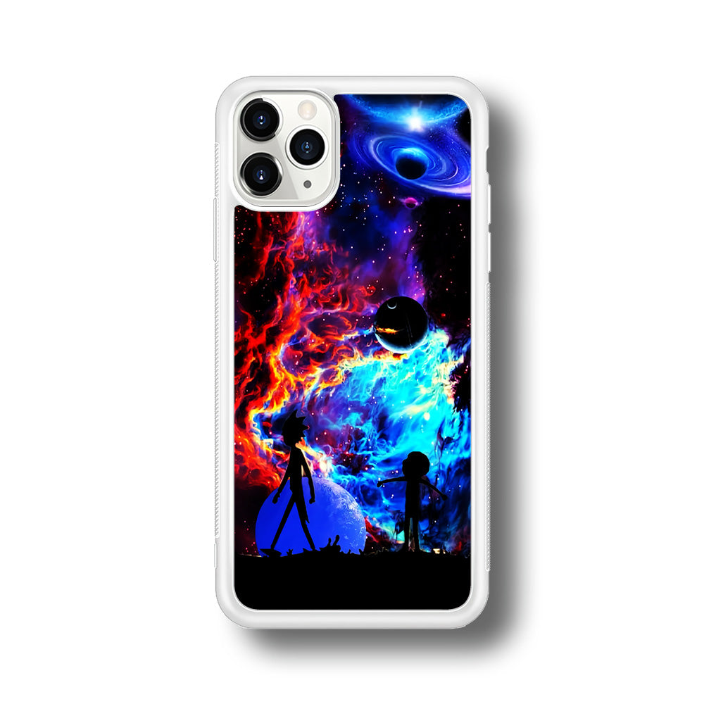 Rick and Morty Wonderful Galaxy iPhone 11 Pro Max Case-Phone Case-Rubber White (2D Case)-Altracase