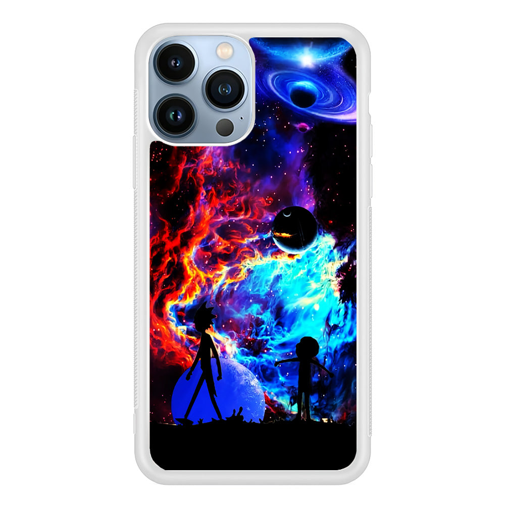 Rick and Morty Wonderful Galaxy iPhone 13 Pro Case-Phone Case-Rubber White (2D Case)-Altracase