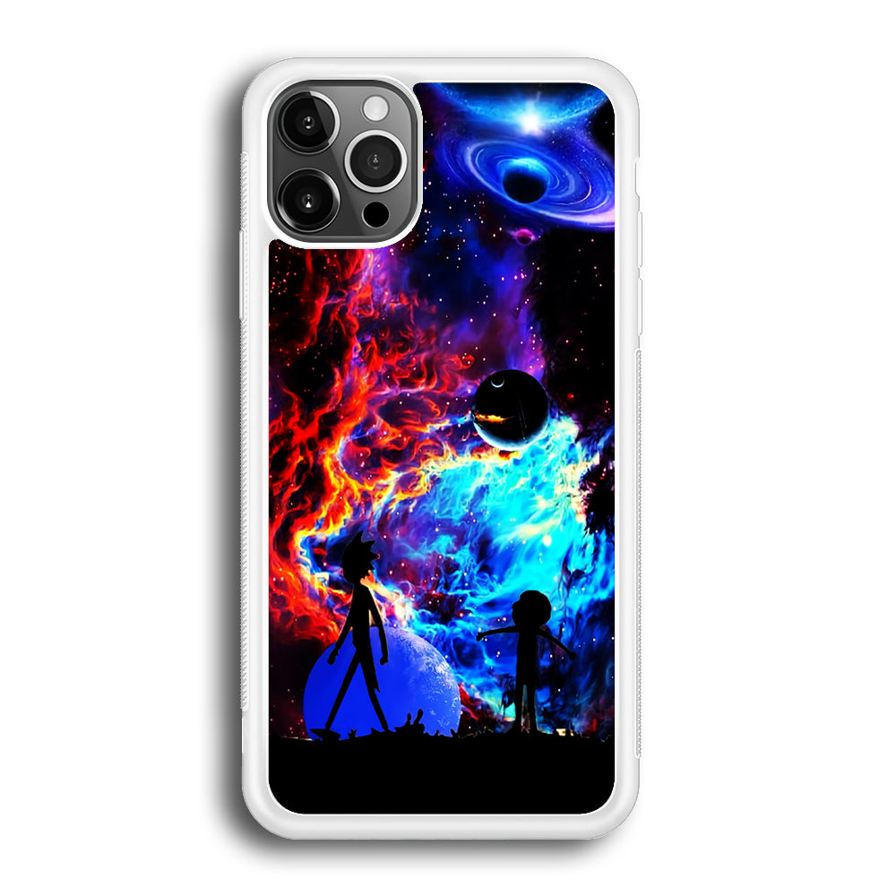 Rick and Morty Wonderful Galaxy iPhone 12 Pro Max Case-Phone Case-Rubber White (2D Case)-Altracase