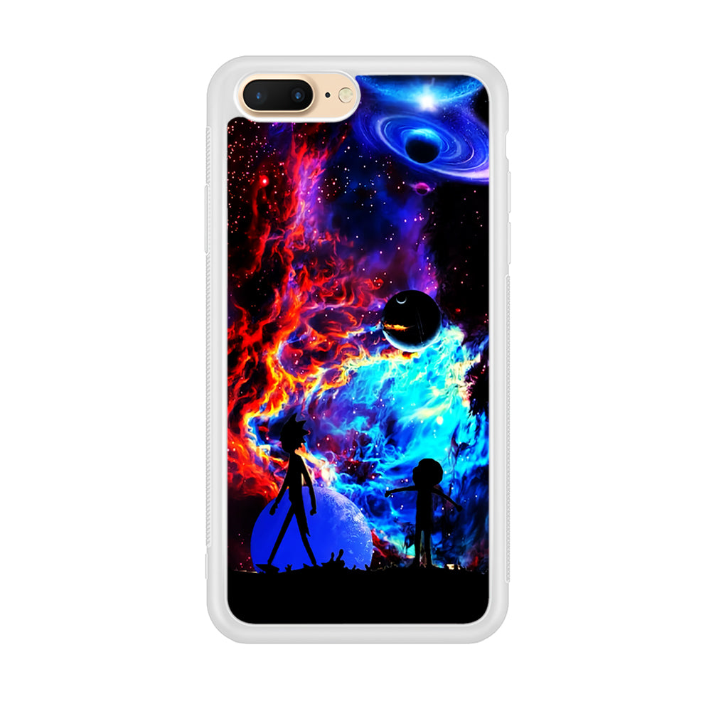 Rick and Morty Wonderful Galaxy iPhone 8 Plus Case-Phone Case-Rubber White (2D Case)-Altracase