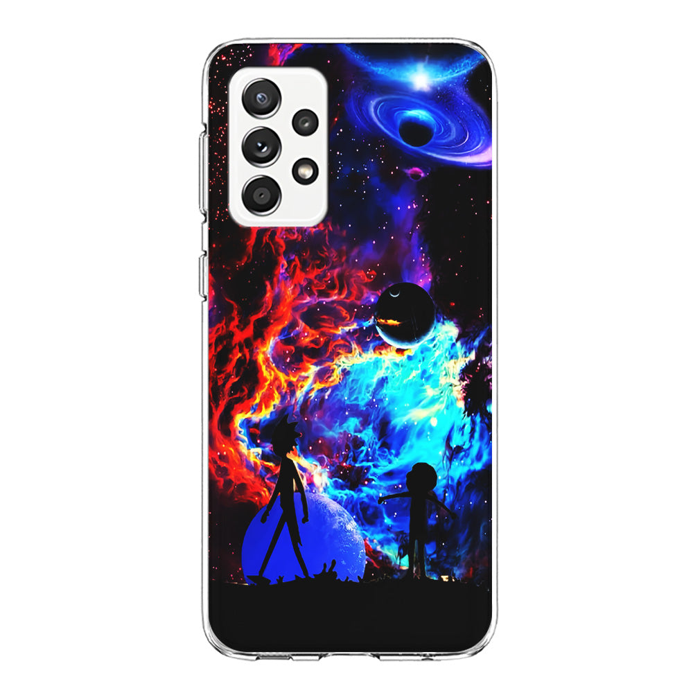 Rick and Morty Wonderful Galaxy Samsung Galaxy A72 Case-Phone Case-Clear Soft Case-Altracase