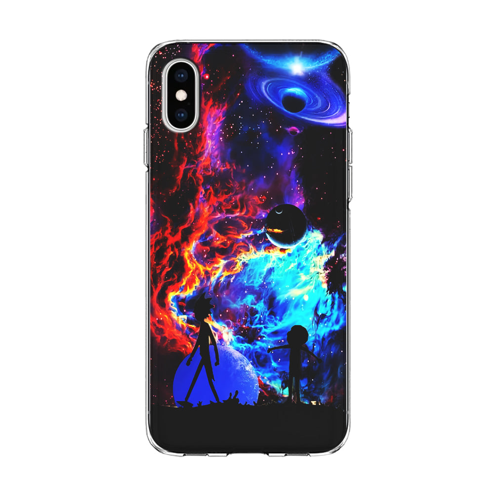 Rick and Morty Wonderful Galaxy iPhone X Case-Phone Case-Clear Soft Case-Altracase