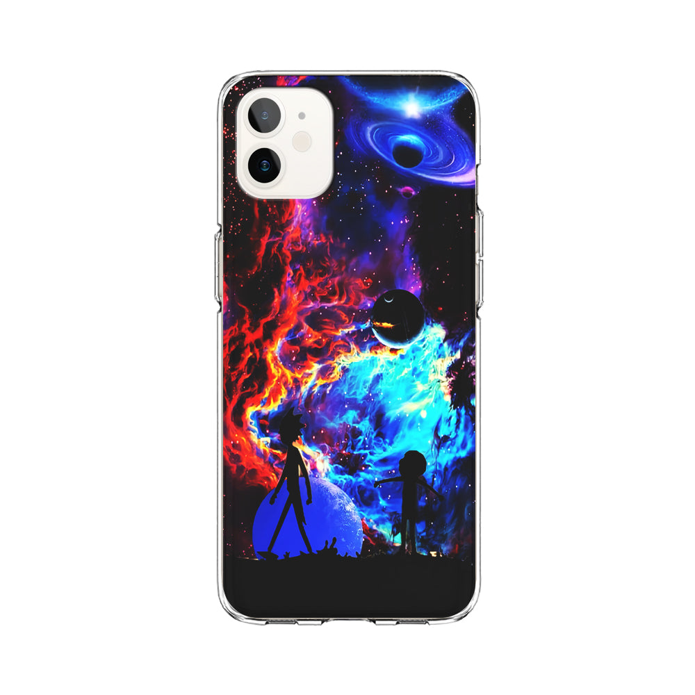 Rick and Morty Wonderful Galaxy iPhone 12 Case-Phone Case-Clear Soft Case-Altracase