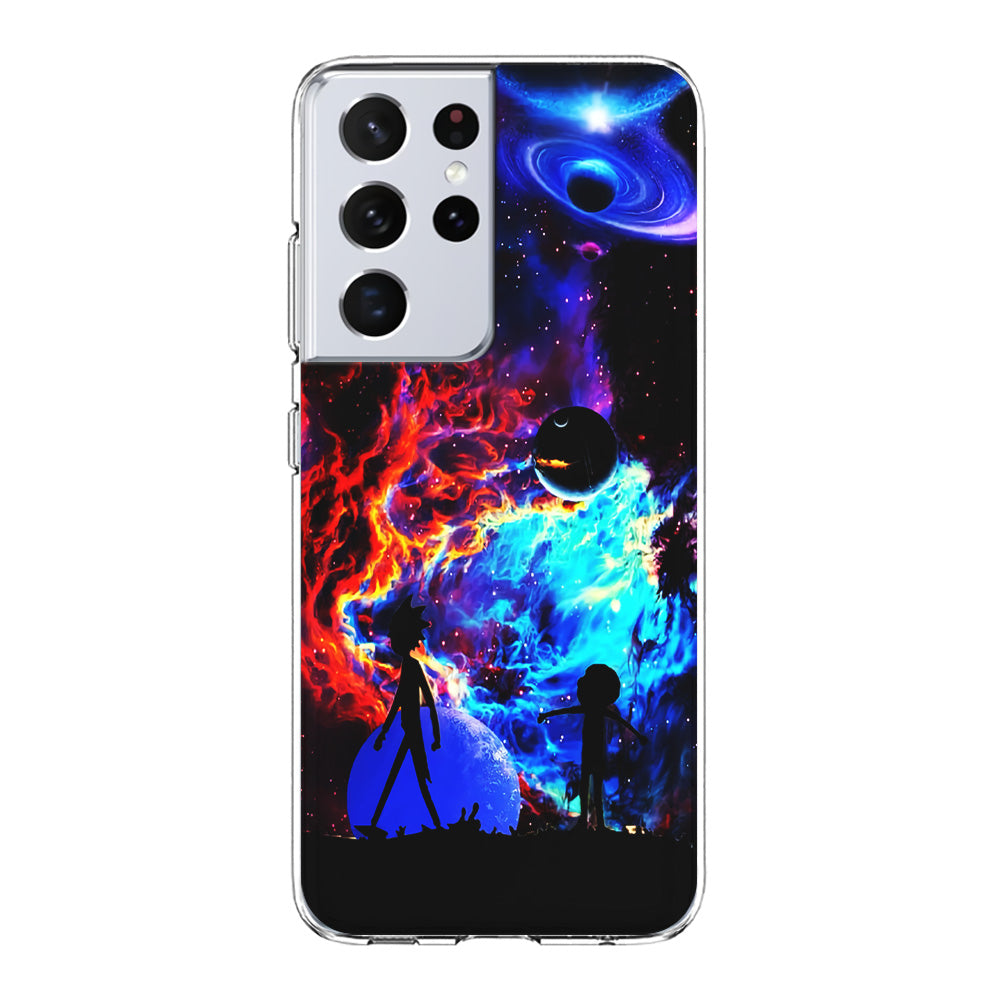 Rick and Morty Wonderful Galaxy Samsung Galaxy S21 Ultra Case-Phone Case-Clear Soft Case-Altracase
