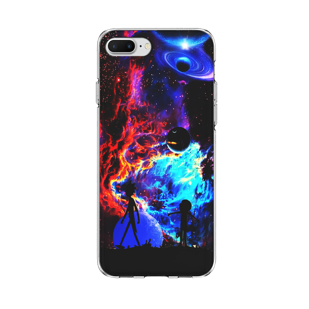 Rick and Morty Wonderful Galaxy iPhone 8 Plus Case-Phone Case-Clear Soft Case-Altracase