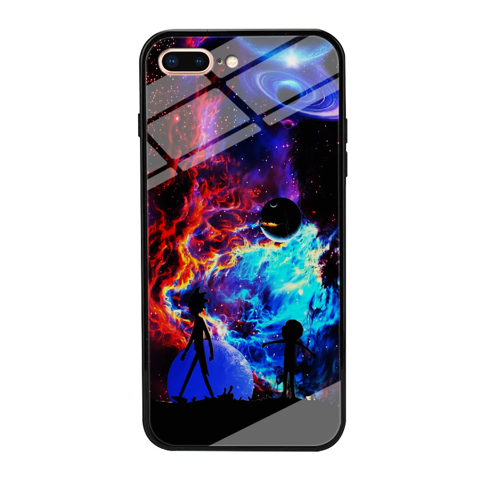 Rick and Morty Wonderful Galaxy iPhone 8 Plus Case-Phone Case-Tempered Glass Case-Altracase