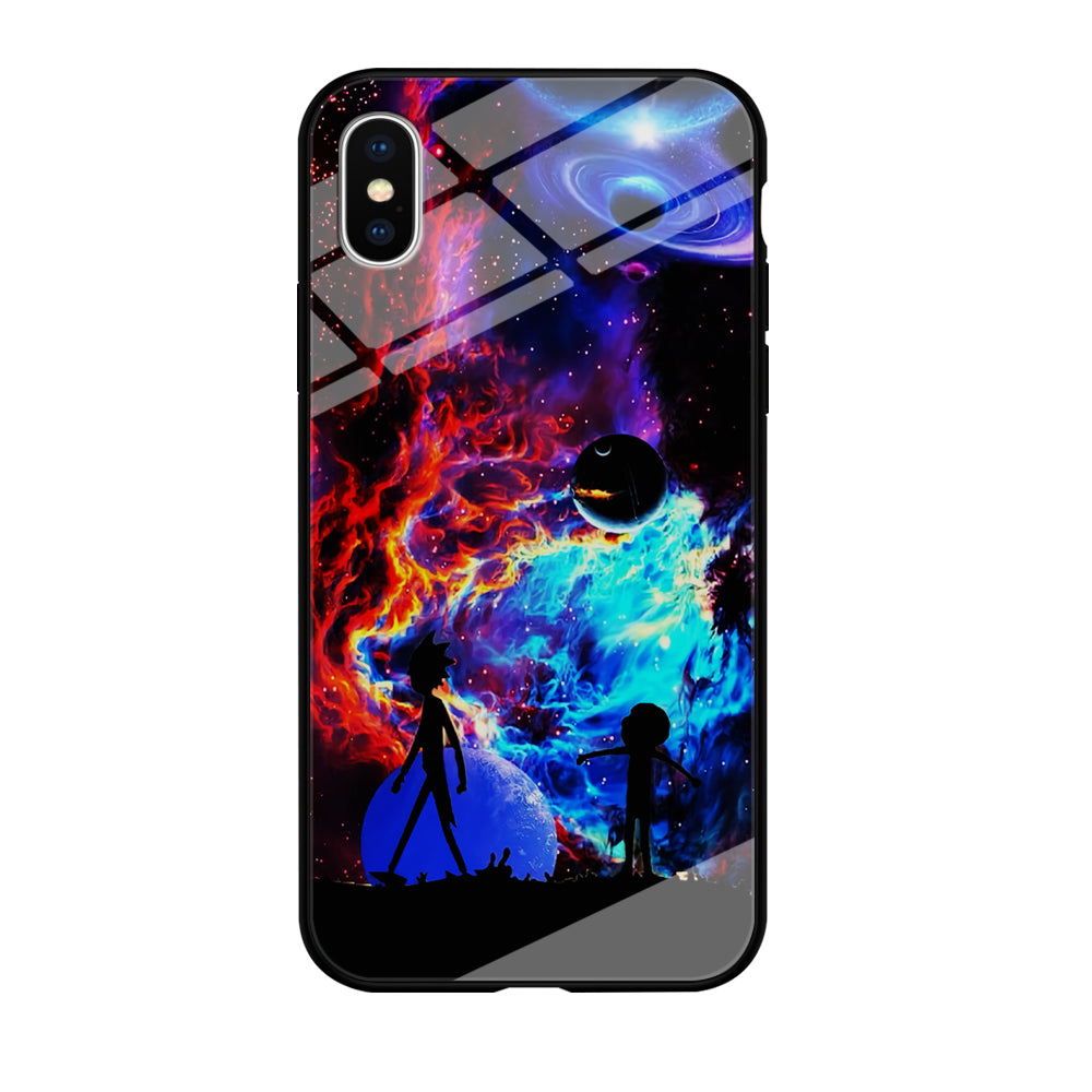 Rick and Morty Wonderful Galaxy iPhone Xs Case-Phone Case-Tempered Glass Case-Altracase