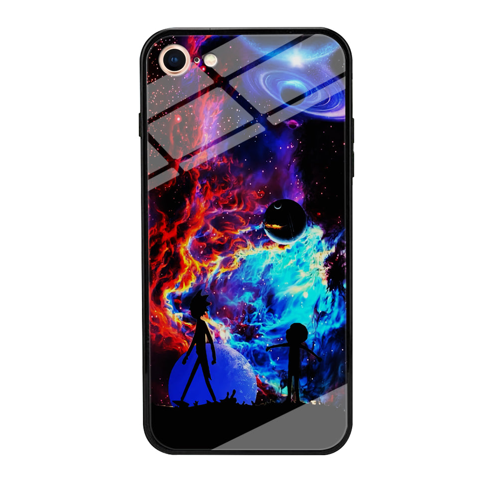 Rick and Morty Wonderful Galaxy iPhone 8 Case-Phone Case-Tempered Glass Case-Altracase