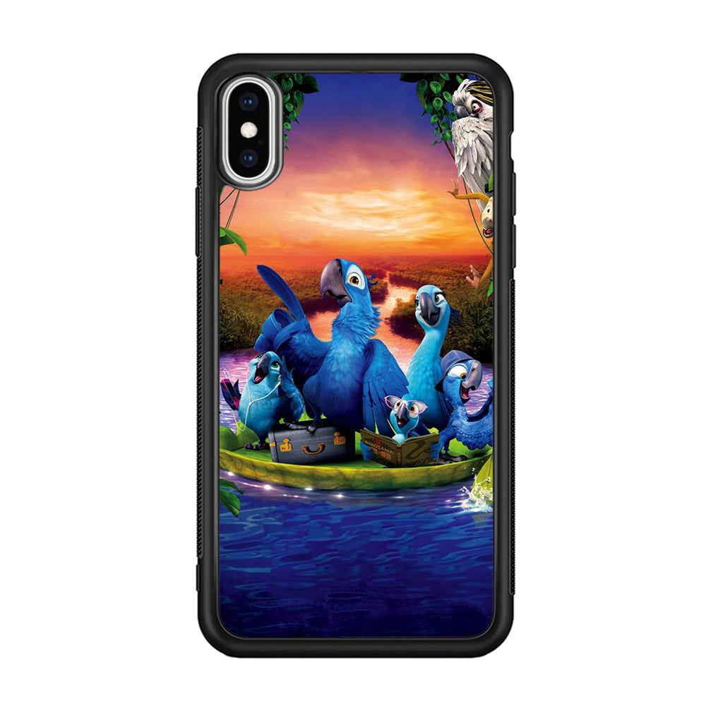 Rio Tour on The River iPhone Xs Case-Phone Case-Rubber Black (2D Case)-Altracase