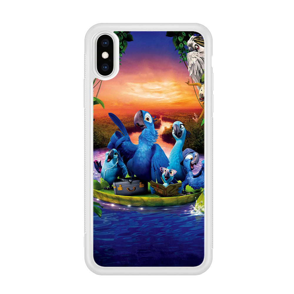 Rio Tour on The River iPhone Xs Case-Phone Case-Rubber White (2D Case)-Altracase