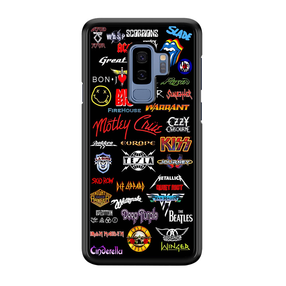 Rock and Metal Band Logo Samsung Galaxy S9 Plus Case-Phone Case-Rubber Black (2D Case)-Altracase